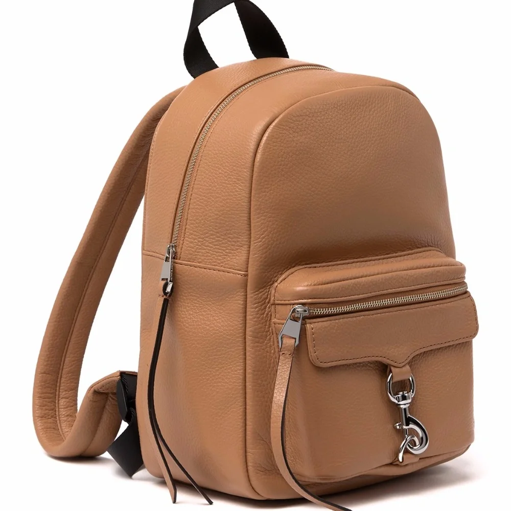 NWT $250 Rebecca Minkoff Mini Mab Leather Backpack in Tan!
